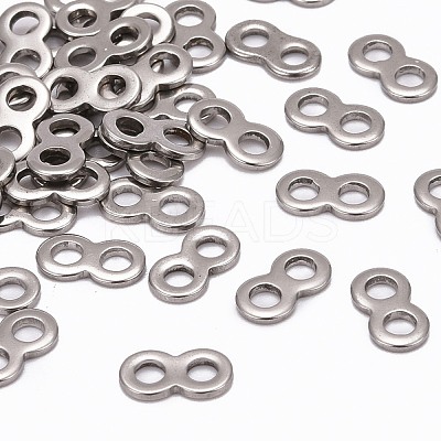 Tarnish Resistant Infinity 201 Stainless Steel Bead Spacer Bars STAS-R064-46-1