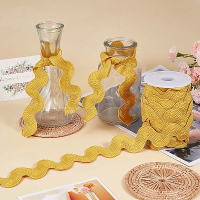 9 Yards Polyester Wavy Fringe Trim Ribbon OCOR-XCP0002-90D-1