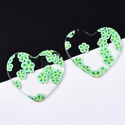 Transparent Clear Cellulose Acetate(Resin) Pendants LS-KY-T040-56A-1