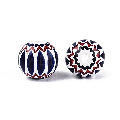 Handmade Millefiori Glass Rondelle Beads LA-N002-13A-1