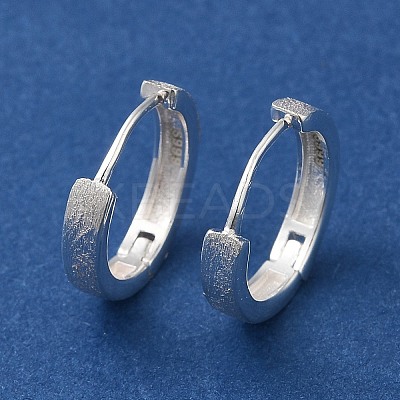 999 Fine Silver Hoop Earrings for Women EJEW-G372-01S-1