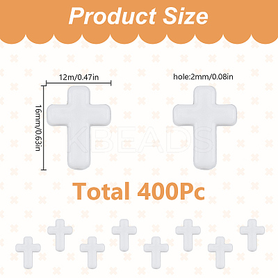 400Pcs Opaque Acrylic Beads SACR-GO0001-01-1