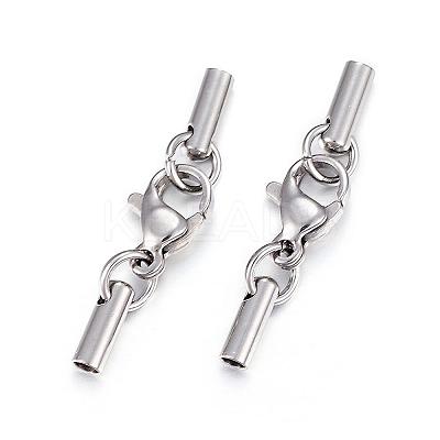 Tarnish Resistant 304 Stainless Steel Lobster Claw Clasps STAS-P146-A10-2.0mm-1