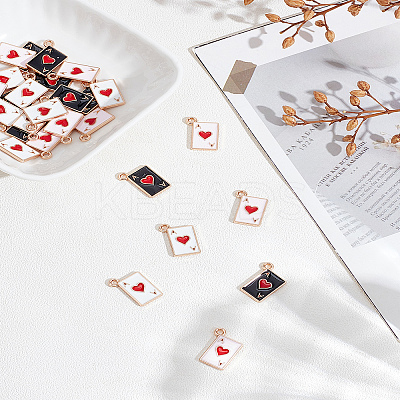 30Pcs 3 Colors Alloy Enamel Pendants ENAM-LP0001-52-1