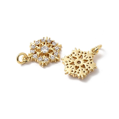Brass Micro Pave Cubic Zirconia Pendants KK-Z137-05G-1