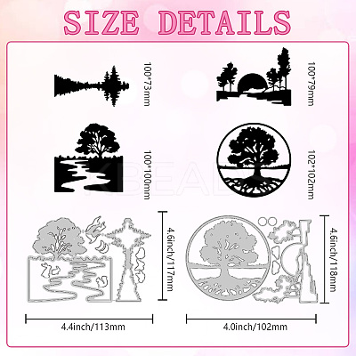 Carbon Steel Cutting Dies Stencils DIY-WH0309-2036-1