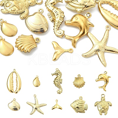 10Pcs 10 Styles 304 Stainless Steel Pendants STAS-YW0003-11-1