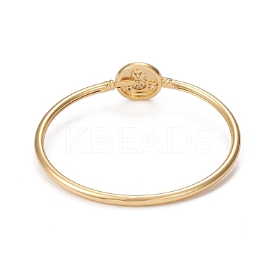 Rack Plating Brass Micro Pave Cubic Zirconia Bangles BJEW-E071-17G-02-1