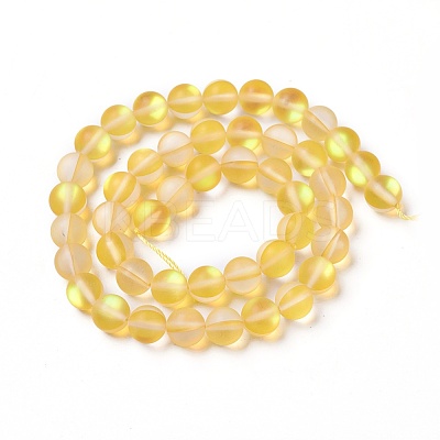 Synthetic Moonstone Beads Strands G-F142-8mm-10-1