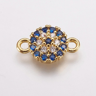 Brass Micro Pave Cubic Zirconia Links ZIRC-E143-47G-1
