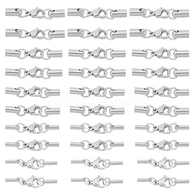 50 Sets 5 Styles 304 Stainless Steel Lobster Claw Clasps STAS-UN0042-01-1