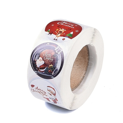 Christmas Theme Paper Self-Adhesive Stickers X-DIY-B077-01A-09-1