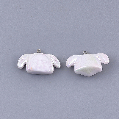 Handmade Porcelain Puppy Pendants X-PORC-T002-115B-1