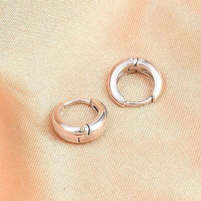316 Surgical Stainless Hoop Earrings EJEW-C160-06B-P-1