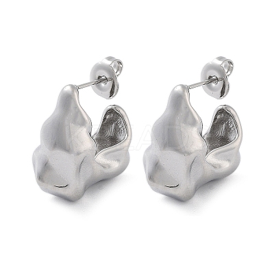 Non-Tarnish 304 Stainless Steel Stud Earrings EJEW-P258-44P-1