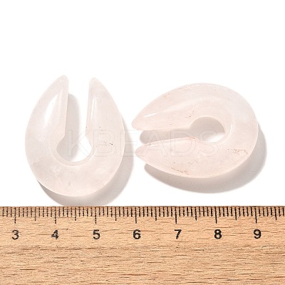 Natural Rose Quartz Ear Plugs Gauges G-I359-13B-02-1