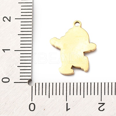 Christmas 304 Stainless Steel Enamel Pendants LS-STAS-B112-02G-07-1