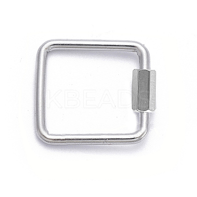 Non-Tarnish 304 Stainless Steel Screw Carabiner Lock Charms STAS-K213-12P-1