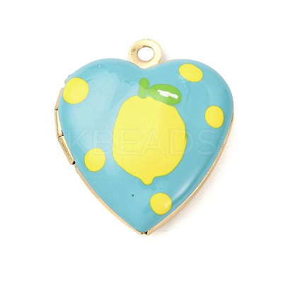 304 Stainless Steel Heart Locket Pendants STAS-Z168-02G-05-1