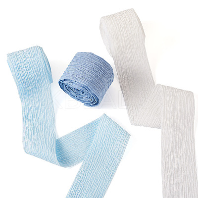 9 Yards 3 Colors Polycotton Pleated Ribbon OCOR-TA0002-07A-1