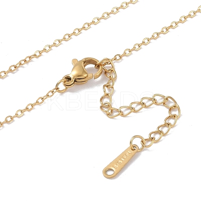 304 Stainless Steel Cable Chain Necklaces NJEW-P309-01G-1