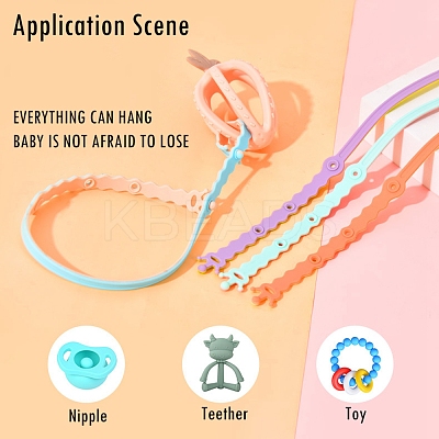 Silicone Baby Pacifier Holder Chains SIL-P004-B02-1