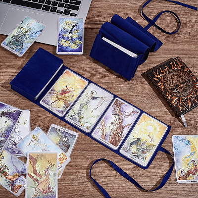 2Pcs Double-Sided Velvet Tarot Cards Storage Bags ABAG-CN0001-06C-1