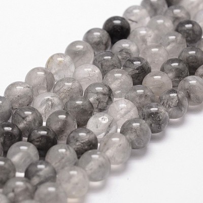 Natural Cloudy Quartz Beads Strands X-G-D840-69-8mm-1