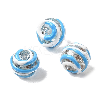 Handmade Gold Sand Enamel Lampwork Beads LAMP-B035-03-1