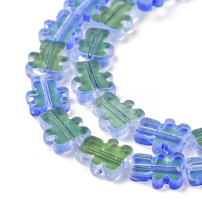 Transparent Electroplate Glass Beads Strands LS-GLAA-F122-05A-1