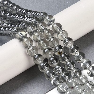 Drawbench Transparent Glass Beads Strands GLAD-Q012-8mm-09-1