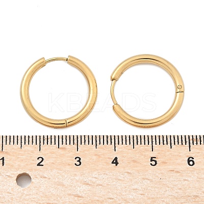 Ion Plating(IP) 304 Stainless Steel Huggie Hoop Earrings LS-EJEW-F111B-21mm-G-1
