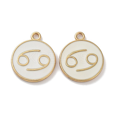 (Defective Closeout Sale: Yellowing) Alloy Enamel Pendants ENAM-XCP0001-38C-1