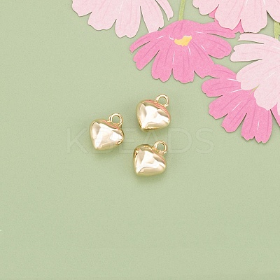 Three-Dimensional Heart Brass Pendants KK-V006-03G-03-1