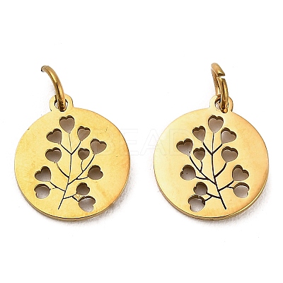 304 Stainless Steel Charms STAS-D050-07G-11-1