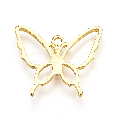 Rack Plating Alloy Open Back Bezel Pendants X-PALLOY-Q351-37G-FF-1
