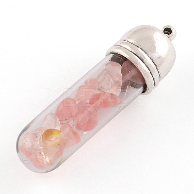 Wishing Glass Bottle Pendants G-R292-M-1
