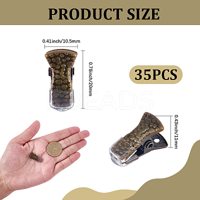 35Pcs Alloy Alligator Clips FIND-CP0003-16AB-1