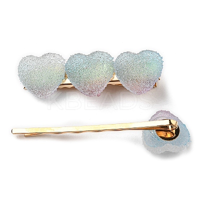 Gradient Heart Resin & Iron Clips Sets PHAR-F018-02A-1