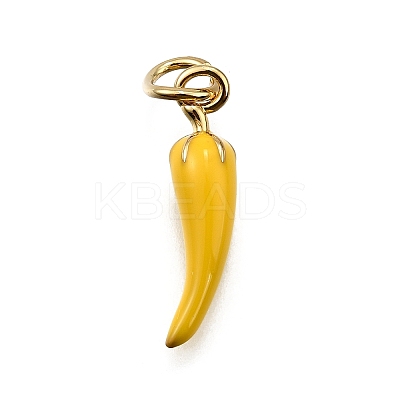 Brass Enamel Pendants KK-Z100-10G-02-1