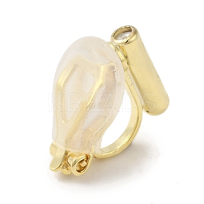 Brass Clip-on Earring Findings LS-KK-K371-13G-1