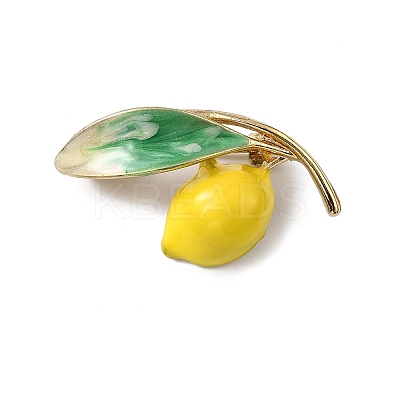 Golden Alloy Enamel Brooch LS-JEWB-K018-32H-G-1