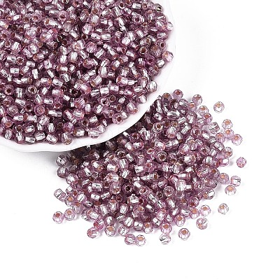 Silver Lined Glass Seed Beads SEED-T007-18A-10-1