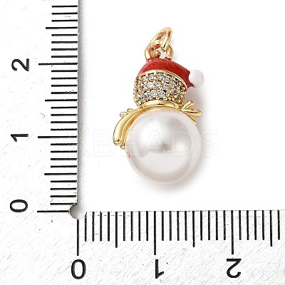 Brass Micro Pave Cubic Zirconia Pendants KK-I383-03G-1