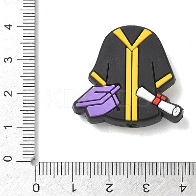 Graduation Theme Silicone Beads SL-CBAF318-B04-1