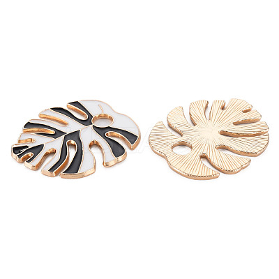 Rack Plating Alloy Enamel Pendants ENAM-T015-012A-NR-1