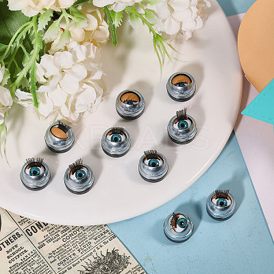 10 Pairs Iron & Plastic Blinkable Craft Eye DIY-GL0005-20A-1