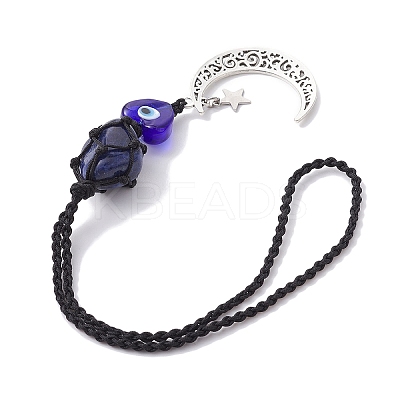 Gemstone Pouch Pendant Decorations HJEW-JM01320-1