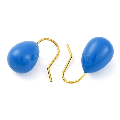 304 Stainless Steel Enamel Teardrop Dangle Earrings for Women EJEW-U023-01G-01-1