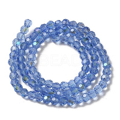 Electroplate Transparent Glass Beads Strands EGLA-A035-T4mm-L14-1